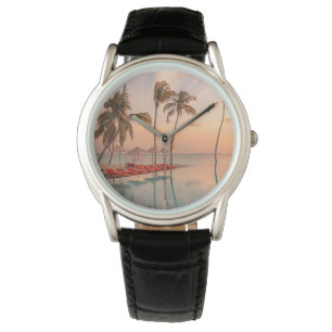 Tropische stranden Maldiven Tropisch strand & Po Horloge