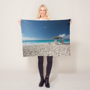 Tropische stranden Sandy Beach, Anguilla Fleece Deken