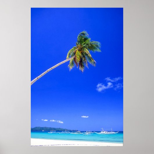 Tropische stranden | Witte strand, fillipinen Poster (Voorkant)