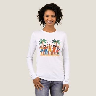 Tropische Strandfeest Vrienden Zomerfeest Tri-Blend Shirt