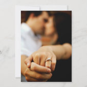 Tropische strandfotobestemming bruiloft save the date (Achterkant)