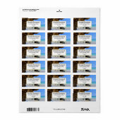 Tropische strandkust met een Big Rock Adres Etiket (Full Sheet)