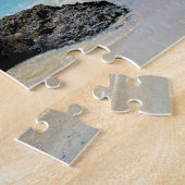 Tropische strandkust met een Big Rock Legpuzzel (Zijkant)