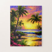 Tropische Strandlandschap Jigsaw Puzzel (Verticaal)