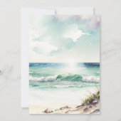 Tropische strandpalmboom opslaan datumkaart bedankkaart (Achterkant)