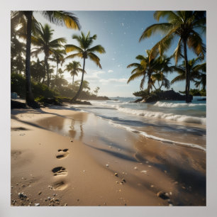 Tropische Strandparadijs Poster