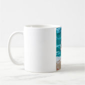 Tropische strandroze flamingo mok koffie (Links)