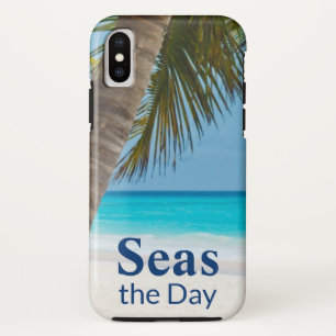 Tropische strandscène Zeeen overdag iPhone X Hoesje