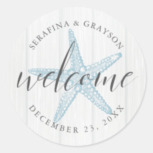 Tropische  strandsport Welkom welkom Ronde Sticker