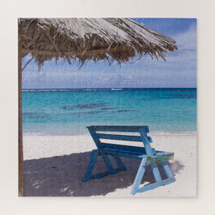 Tropische strandstoel relax legpuzzel