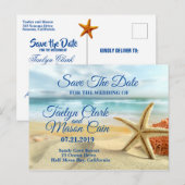 Tropische strandstralen opslaan de Kaart Datum (Voorkant / Achterkant)