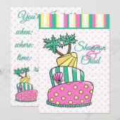 Tropische strandtaart kaart (Voorkant / Achterkant)