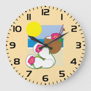 Tropische strandvakantie Kokosbloemen teenslippers Grote Klok