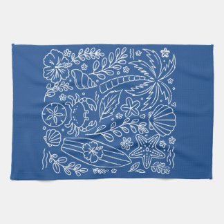 Tropische strandvibes theedoek