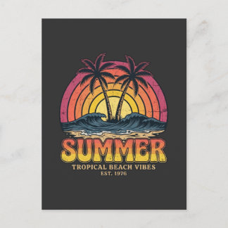 Tropische strandvibes - zomer vakantie feestdagenkaart