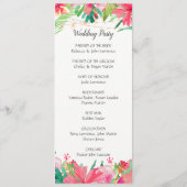 Tropische String Lights Bloemen bruiloft programma (Achterkant)