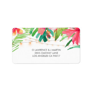 Tropische String Lights Floral Etiket