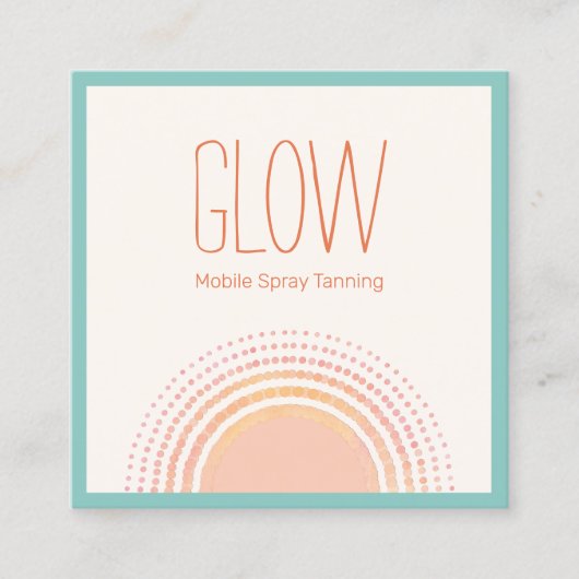 Tropische Sun Mobile Spray Tan Calling Card Contactkaartje (Voorkant)