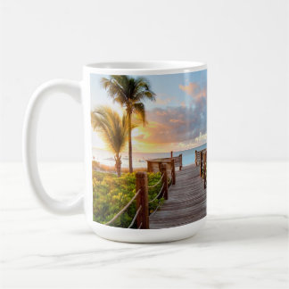 Tropische Sunrise Boardwalk Keramische Mok 450ml