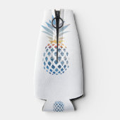 Tropische Sunset Beach Party Kustfeest Flesjeskoeler (Achterkant)