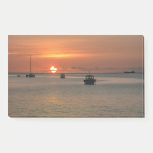 Tropische Sunset Boats Caribische Oceaan Post-it® Notes