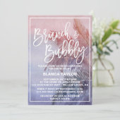 Tropische Sunset Brunch en Bubble Kaart (Staand voorkant)