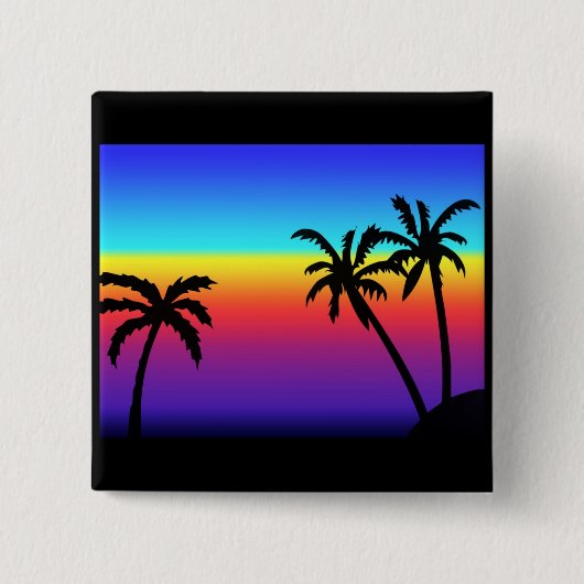 Tropische Sunset Button (Voorkant)
