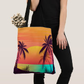 Tropische Sunset Canvas tas (Dichtbij)