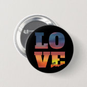 Tropische Sunset Love Ronde Button 5,7 Cm (Voorkant /achterkant)