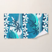 Tropische surf met palmbomen handdoek (Handdoek)