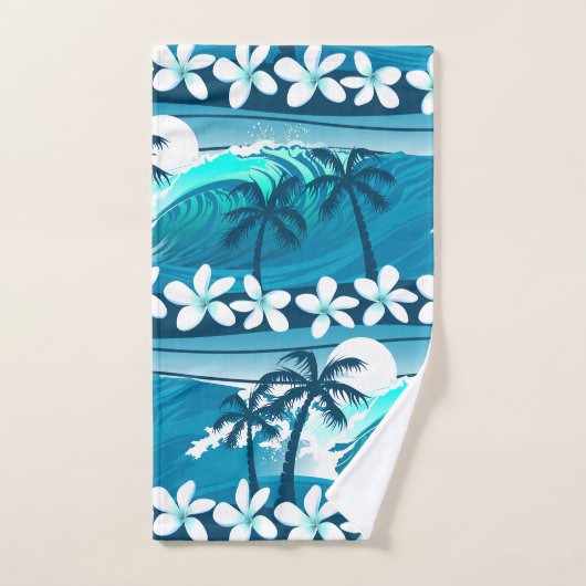 Tropische surf met palmbomen handdoek (Handdoek)