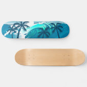 Tropische surf met palmbomen skateboard (Horizontaal)