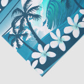 Tropische surf met palmbomen tissuepapier (Detail)