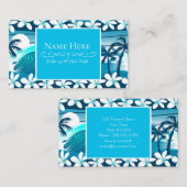 Tropische surf met palmbomen visitekaartje (Voorkant / Achterkant)