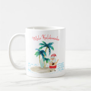 Tropische Surfende Kerstman Mele Kalikimaka Kerstm Koffiemok