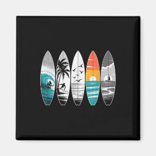Tropische surfplank kunst voor strand vibe en ocea magneet