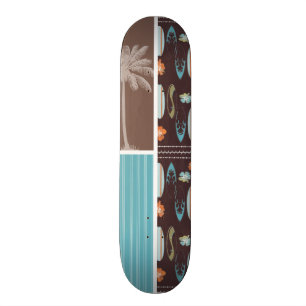 Tropische surfplanken en Hibiscus Skateboard