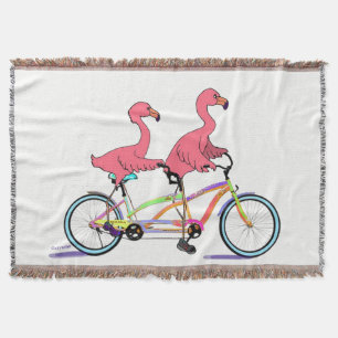 Tropische tandem Flamingoes Deken