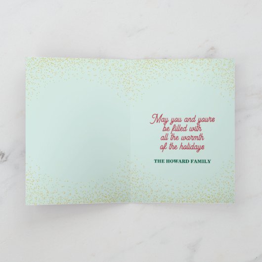 Tropische Teenslippers Kerst Kaart (Binnen)