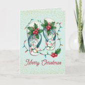 Tropische Teenslippers Kerst Kaart (Voorkant)