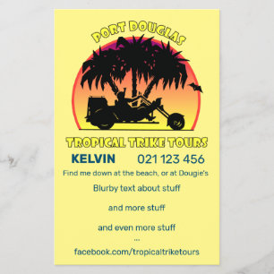 Tropische testtijden flyer