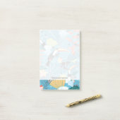 Tropische textuur met toucans en levende vogels post-it® notes (Op bureau)