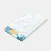 Tropische textuur met toucans en levende vogels post-it® notes (Schuin)