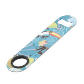 Tropische textuur met toucans en levende vogels speed flessenopener (Voorkant Gekanteld)