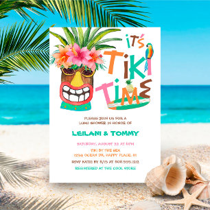 Tropische Tiki Luau Couples Shower Kaart