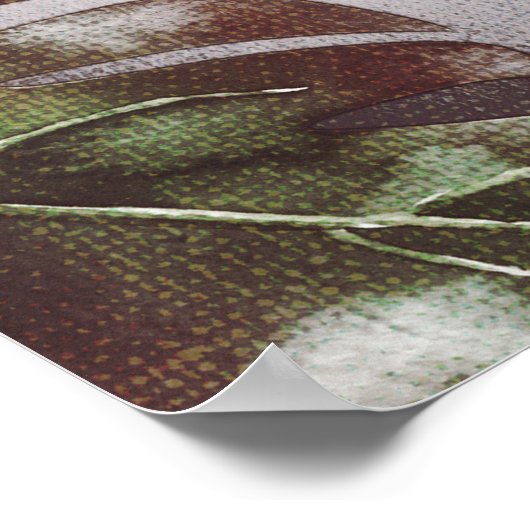  Tropische Tiki Vogelparrots Leaves Banner Poster (Hoek)