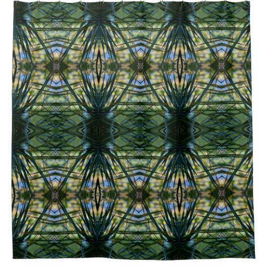 Tropische tinten Boho chique ingewikkeld patroon Douchegordijn (Voorkant)