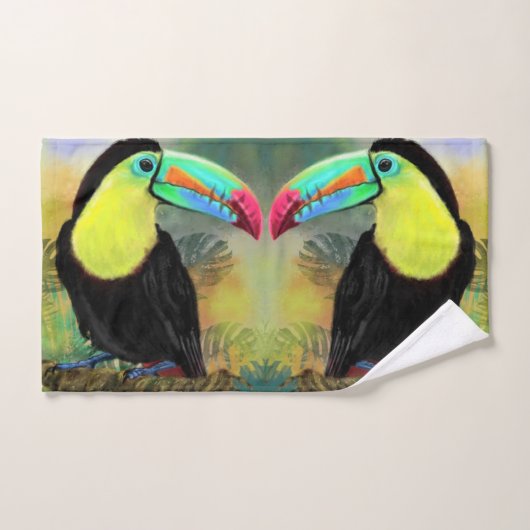 Tropische Toco Toucan Bird Bath Towel Set Bad Handdoek (Handdoek)