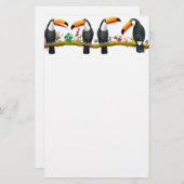 Tropische Toco Toucan vogelposter Briefpapier (Voorkant / Achterkant)