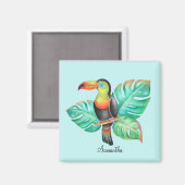 Tropische Toekan Papegaai Gepersonaliseerd Magneet (Voorkant / Achterkant)